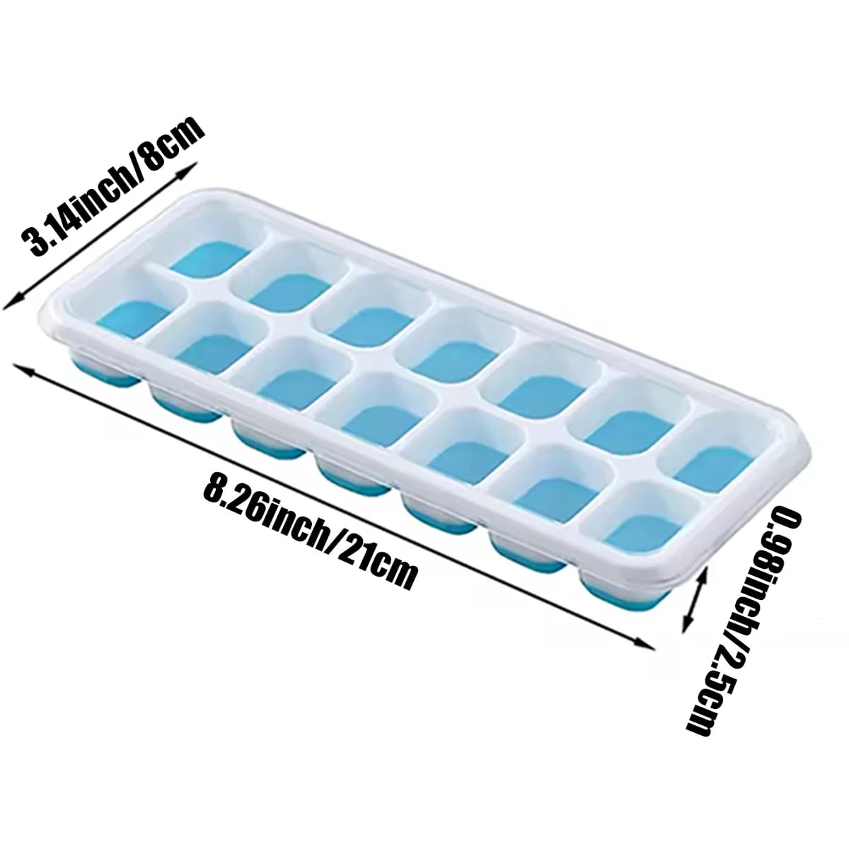 Forma de Cubos de Gelo com 14 Compartimentos e Tampa
