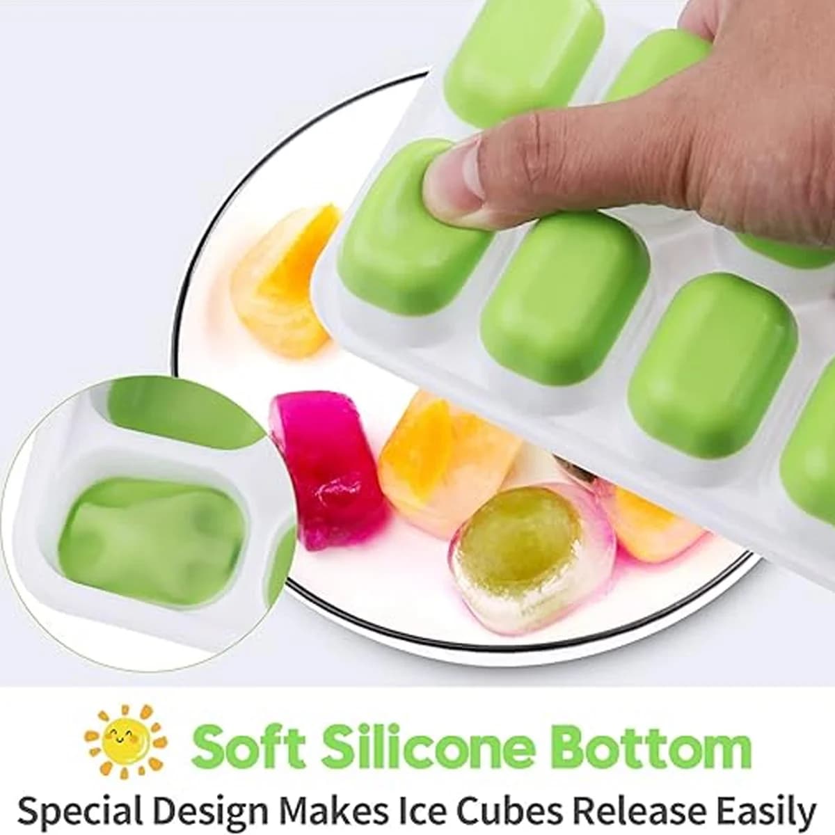 Forma de Cubos de Gelo com 14 Compartimentos e Tampa
