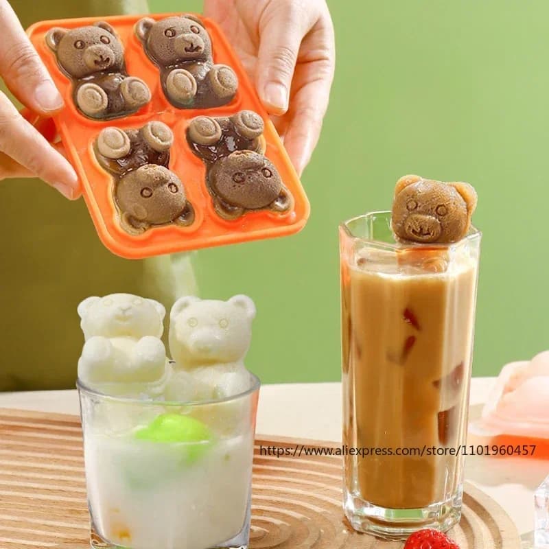 Forma de Gelo Ursinho com Funil
