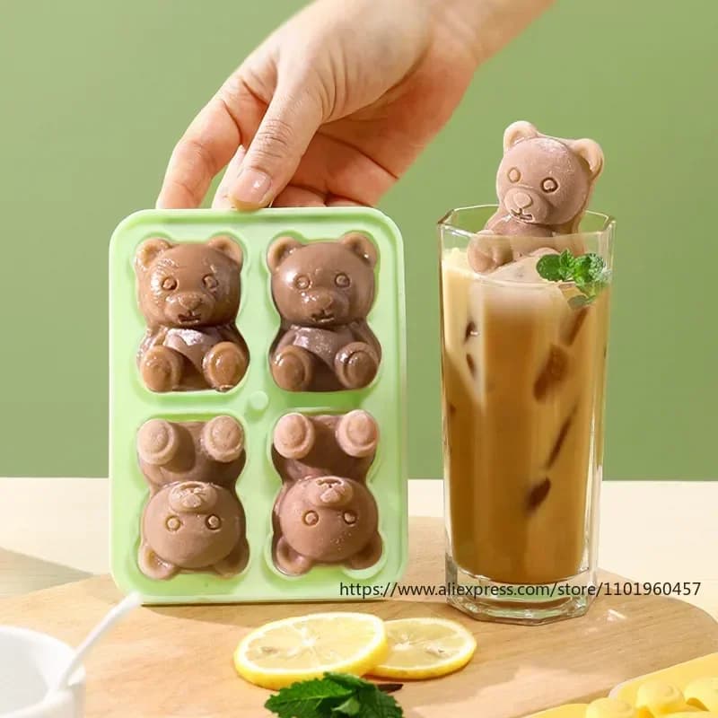 Forma de Gelo Ursinho com Funil