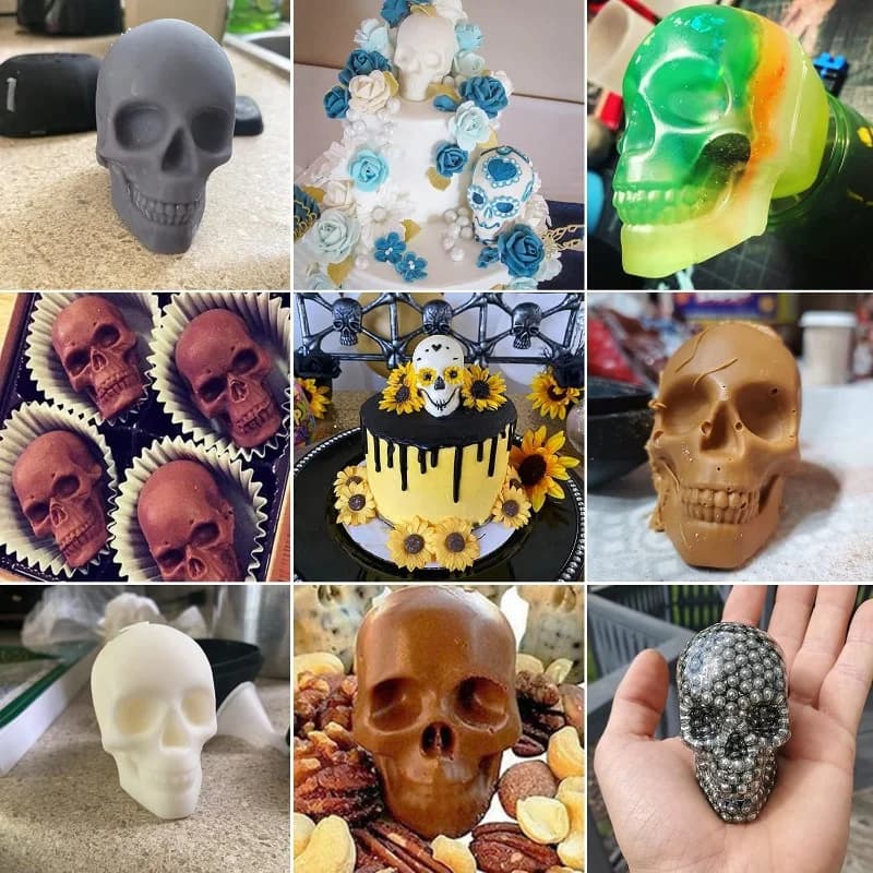 Forma de Bola de Gelo Caveira 3D