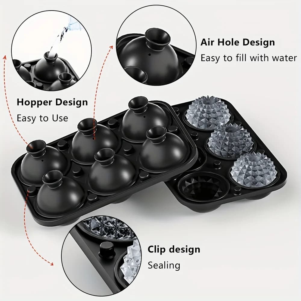 Forma empilhável para cubos de gelo com funil