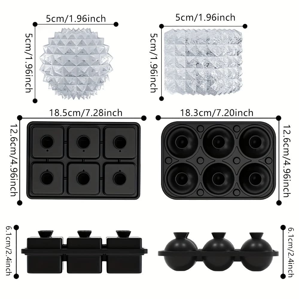 Forma empilhável para cubos de gelo com funil
